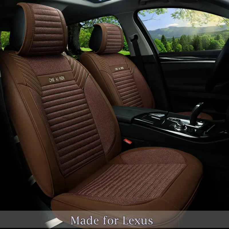 Linen Flax Leather Seat Covers for Lexus CT200h IS200t/250 sport 300