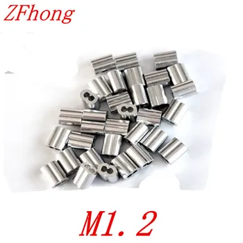 

500PCS M1.2 1.2mm 8 shape Aluminum Ferrules Wire Rope Aluminum Ferrules Crimping Sleeves clamps Clip Swage Trap Barrel Fitting