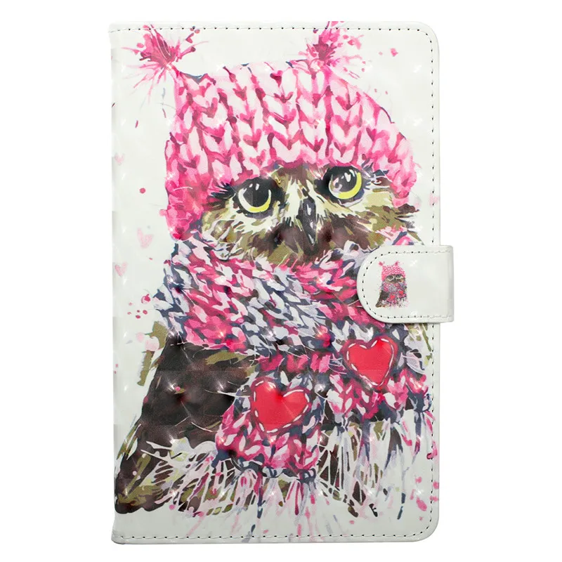

XY 3D Sleep Function Tablet Case for Amazon Kindle HD10 Case 2015 2017 10inch Wallet Protect Cover Stand Cartoon Skin