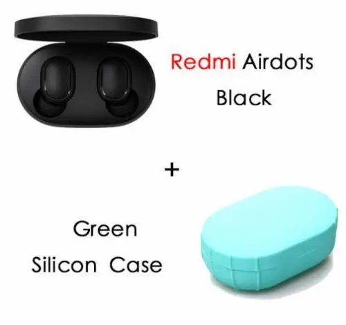 with case Xiaomi Redmi Airdots Xiaomi беспроводные наушники Голосовое управление Bluetooth гарнитура 5,0 с микрофоном шумоподавление управление - Цвет: with case