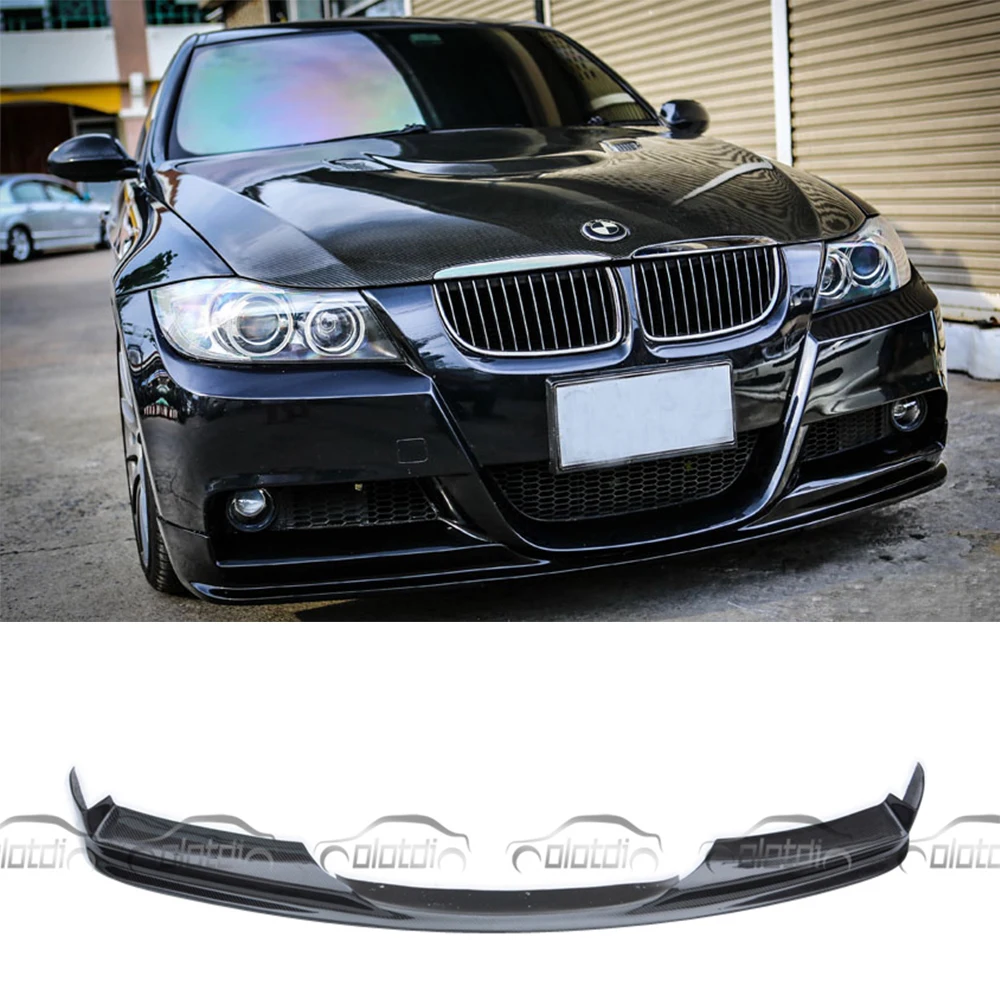 

3D Style Car Styling Real Carbon Fiber Front Lip Bumper Bottom Protector For BMW 3 Series E90 2005-2008 M-tech