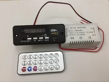 

12V / 1A adapter Car Handsfree Bluetooth MP3 decode board with Bluetooth module+FM+free shipping