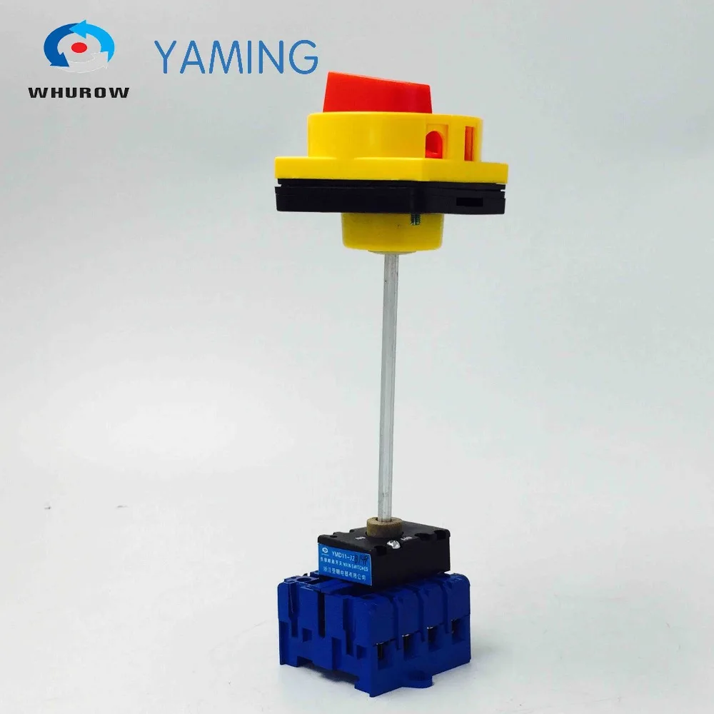 

Isolator switch with padlock panel 32A 4 Phases 2 position on-off with aluminium bar rotary switch cabinet YMD11-32B/4P