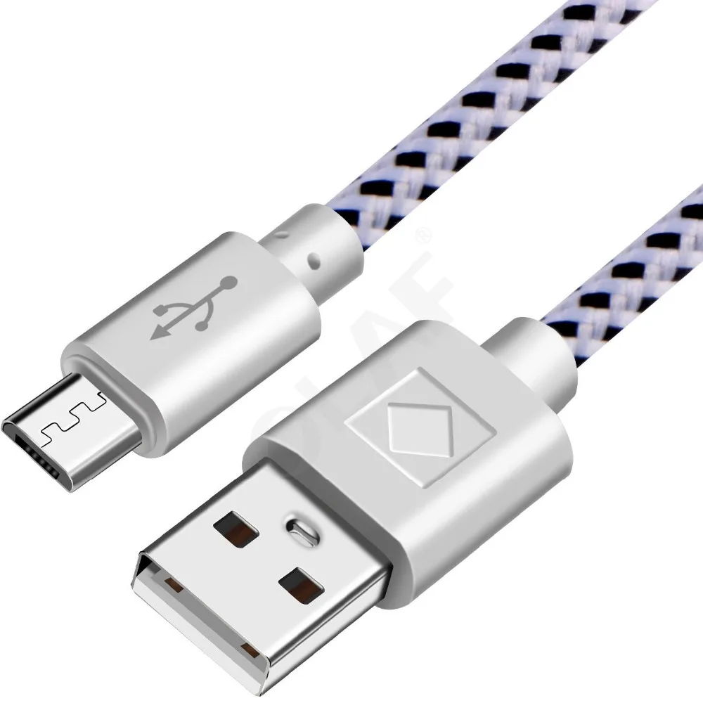 Олаф Нейлон Плетеный Micro USB кабель 1 м/2 м/3 м синхронизации данных USB зарядное устройство кабель для samsung HTC LG Huawei xiaomi телефона Android кабели