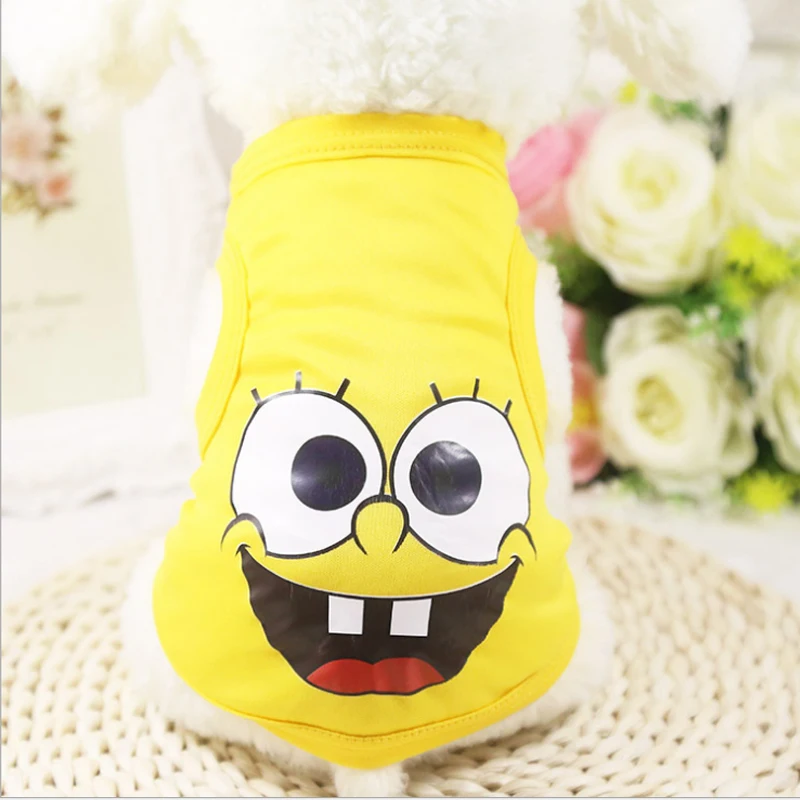 petdog vest dog tshirt summer dog clothes for small dogs Cartoon shape, pure cotton made cute coat is suitable for small dogs.