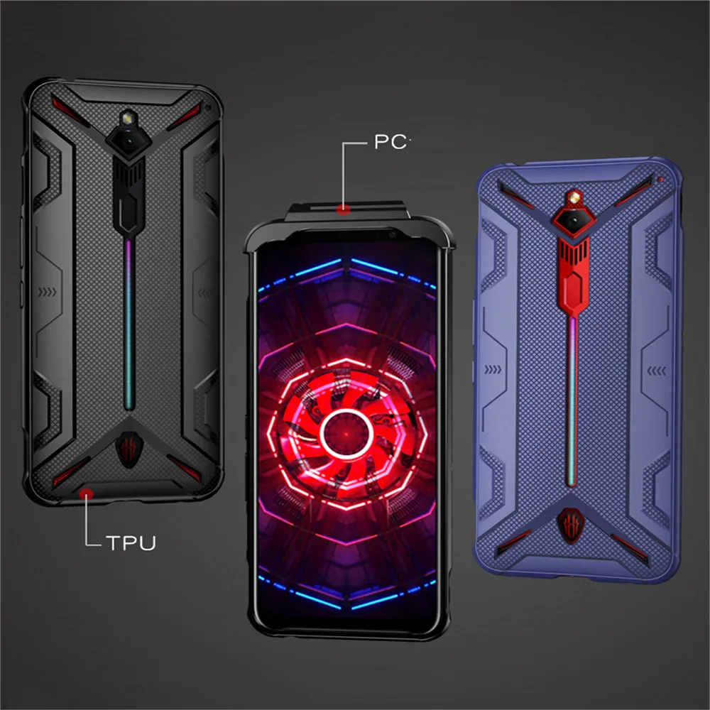 

Shockproof Protective TPU Soft Case Phone Case for Nubia Red Magic 3 Heat Dissipation Cover Support Gamepad for Red Magic 3