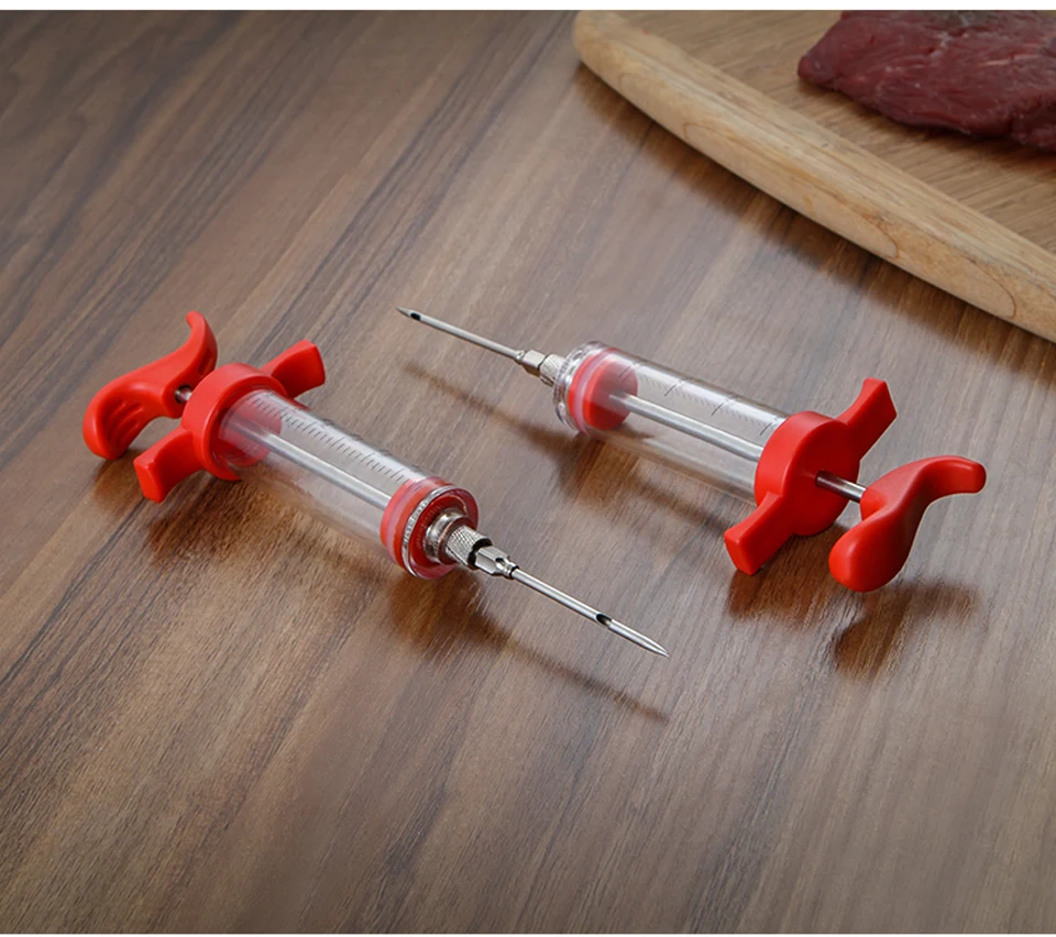 Multi- function Condiment syringe flavoring condiment red wine syringe meat injectors 21.5*7*3.5CM