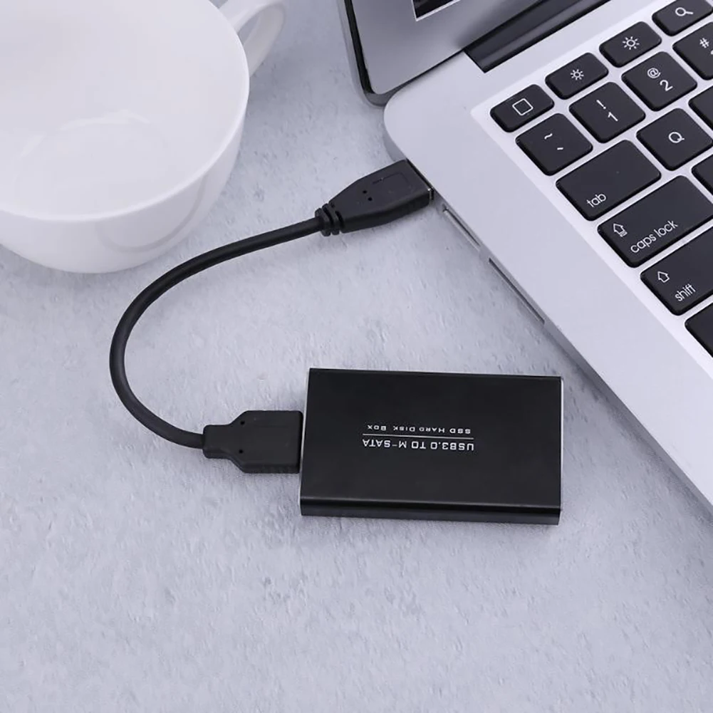 MSATA для USB 3,0 жесткий диск SSD корпус адаптер кабель чехол алюминиевый корпус hdd 2,5 коробка