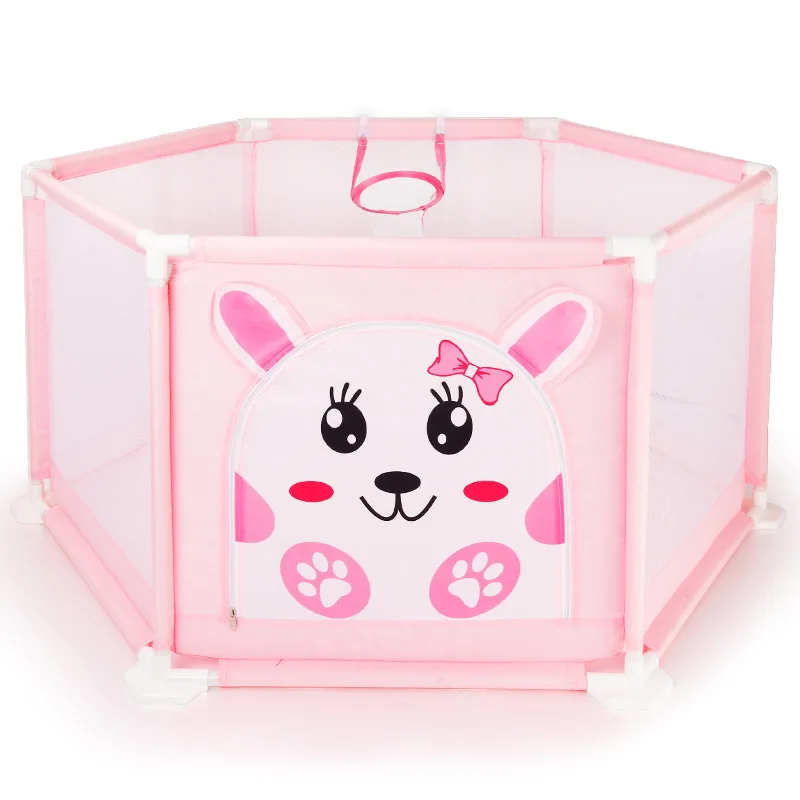Jual Anak Anak Keselamatan Pagar Plastik Portable Baby Activity Boks Kartun Bayi Bermain Halaman Indoor Baby Safety Playard Pagar
