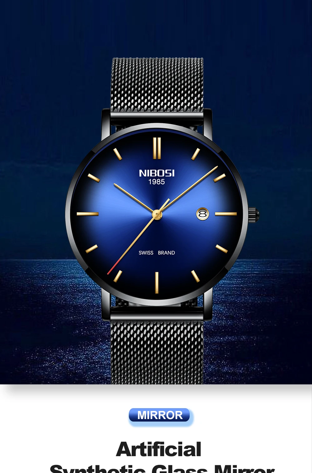 NIBOSI часы мужские Спортивные Хронограф Мужские s часы лучший бренд класса люкс полный стальной кварцевые часы водонепроницаемые часы с большим циферблатом мужские