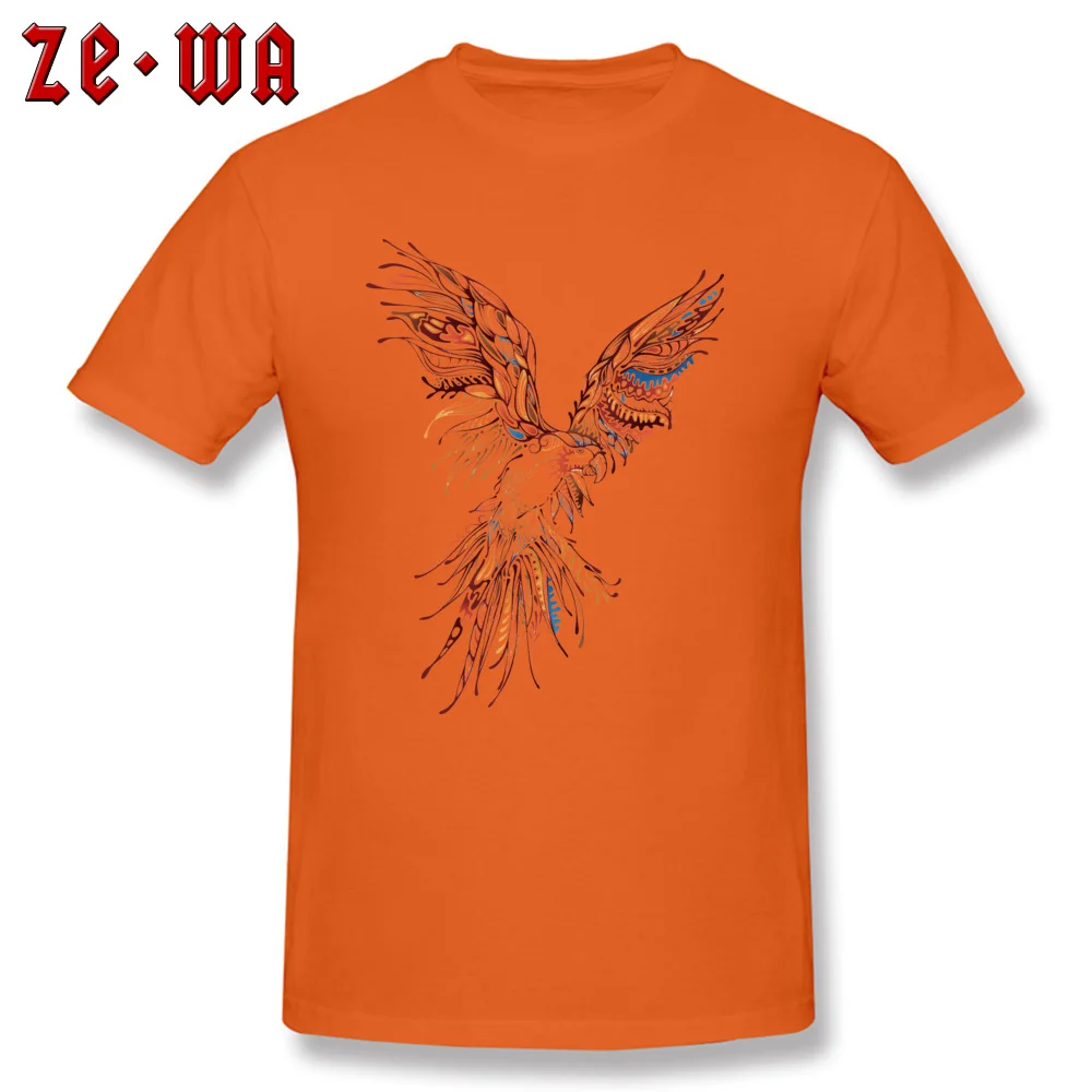 Custom animal abstract artparrot Classic Short Sleeve Summer/Autumn Tees Discount Crewneck Pure Cotton T-Shirt Youth T Shirt animal abstract artparrot orange