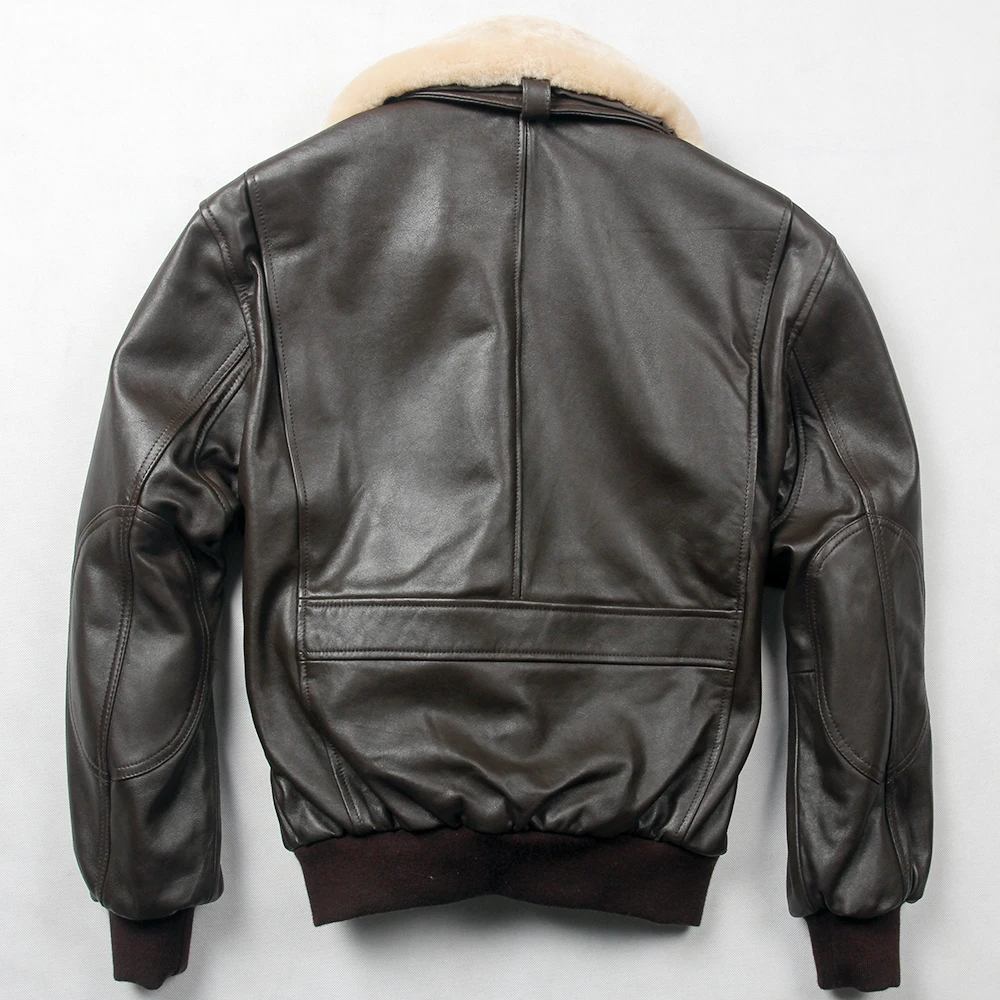 Mens Jacket Winter 100% Hot Genuine Leather Bomber Coat Fur Collar Parka Chic Airplane Style Luxury 3Colors Plus Size Mens Jacket Winter 100% Hot Genuine Leather Bomber Coat Fur Collar Parka Chic Airplane Style Luxury 3Colors Plus Size