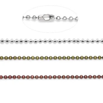 

10pcs 72cm Silver Plated 1.5mm Diameter Thin Long Necklace Chains Bulk Small Ball Chain For DIY Jewelry Making Findings