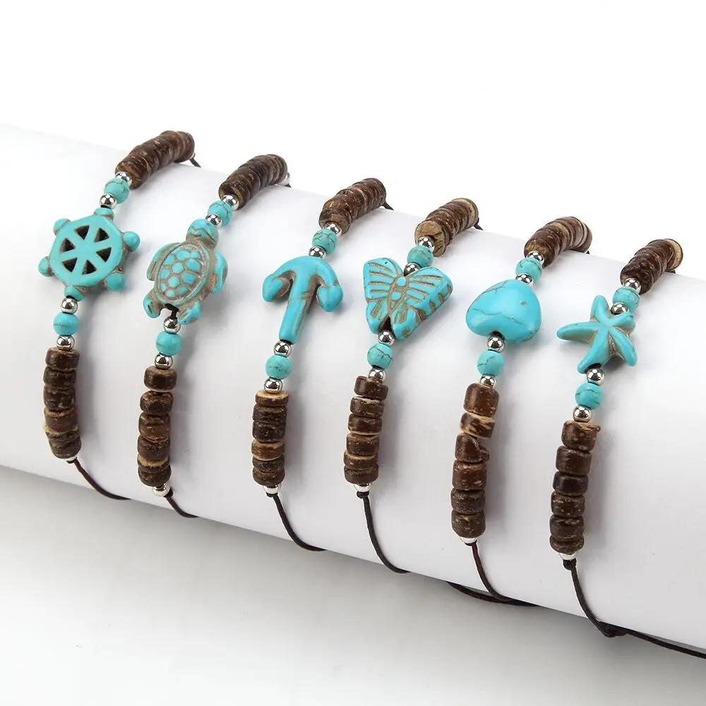 

12Pcs Vintage Retro Lava Stone Beads Turquoises Natural Stone Beads Braiding Bracelets For Women Mens Bangles Jewelry wholesale