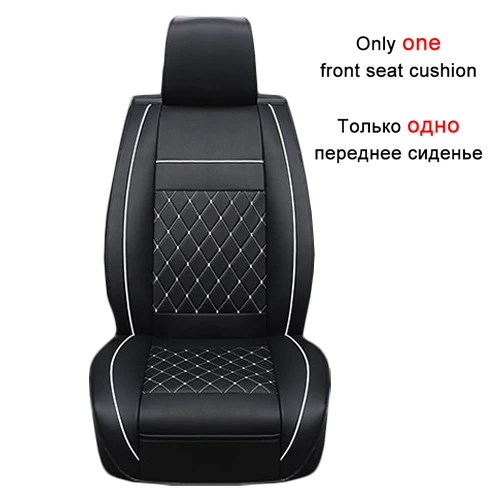 1 Front Black white O SHI CAR 1 чехол для переднего сиденья из искусственной кожи полностью объемная 3d подушка для автомобильного сиденья защитный коврик для автомобильного кресла - Название цвета: 1 Front Black white