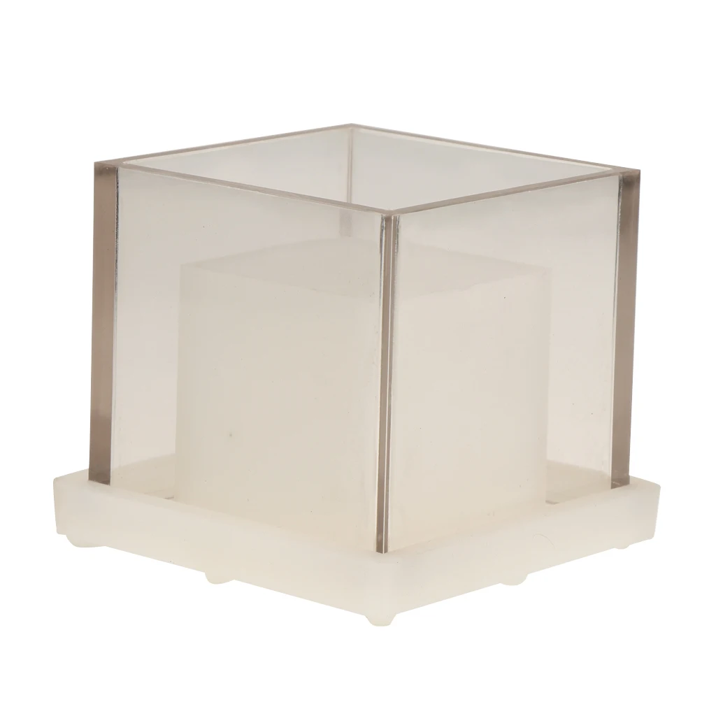 Hollow Square Cube Shaped Clear Candle Mould Scented Candle Making Mold Decorative Aromatherapy Home Wedding Party Candles DIY