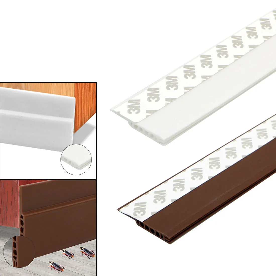 

Waterproof 1m*45mm Single Sided Adhesive Weather Stripping Foam Sponge Rubber Strip Tape For Window Door Seal Strip