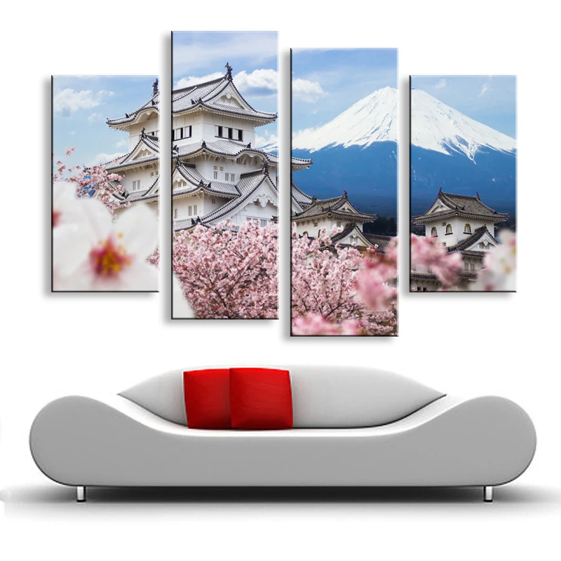 

Painting & calligraphy Mount Fuji canvas poster wall art living room restaurant Bedroom Decorative paintings PL4-011