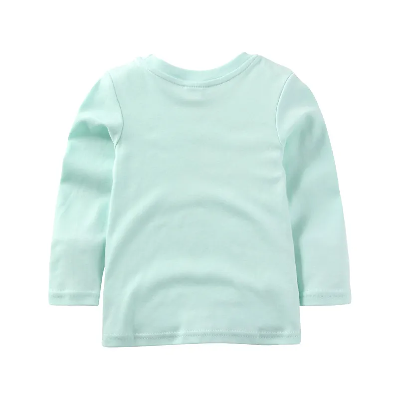 2016 Children Girls 100% Cotton Spring Autumn T-Shirt For 1-6Y Kids Jumpingbaby Brand Long Sleeve Cartoon Tees Child Cute Tops36