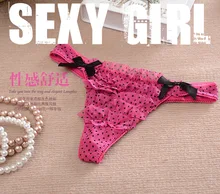 1 Pc Sexy Modal Women’s G-String Underwear Sexy Lace And Bow Low Waist Briefs Panties Lady Sexy Lingerie Underwear Briefs FC1047