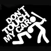 15CM*12.5CM Don't Touch My Car Sticker JDM Slammed Funny Decals Motorcycle Car Styling Accessories Black/Sliver C8-0147 ► Photo 2/2