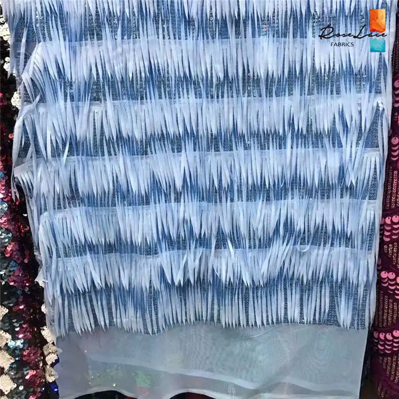 3D блестки Тюлевая сетчатая кружевная ткань бордового цвета Нигерийский Африканский с блестками вышитый тюль выпускные платья ткани для индийского кружева - Цвет: as picture