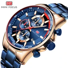 MINIFOCUS Luxury Brand Men Watches Stainless Steel Fashion Men's Wristwatch Quartz Watch Mens Waterproof Relogio Masculino Blue MINIFOCUS Luxury Brand Men Watches Stainless Steel Fashion Men's Wristwatch Quartz Watch Mens Waterproof Relogio Masculino Blue