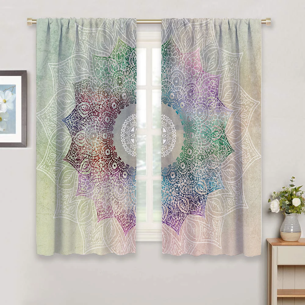 Cortinas de Mandala de miraille para cortinas de tratamiento de ventana térmica de bloqueo de luz de dormitorio