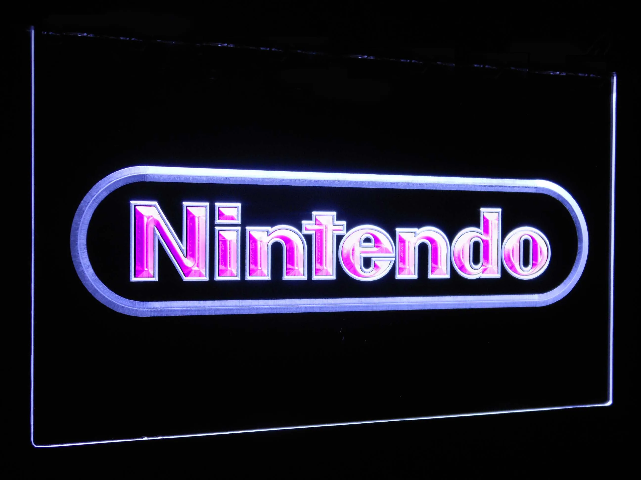 Nintendo видео игровая комната бар украшения подарок двойной цвет светодиодный неоновый светильник вывески st6-e0021 - Цвет: White and Purple