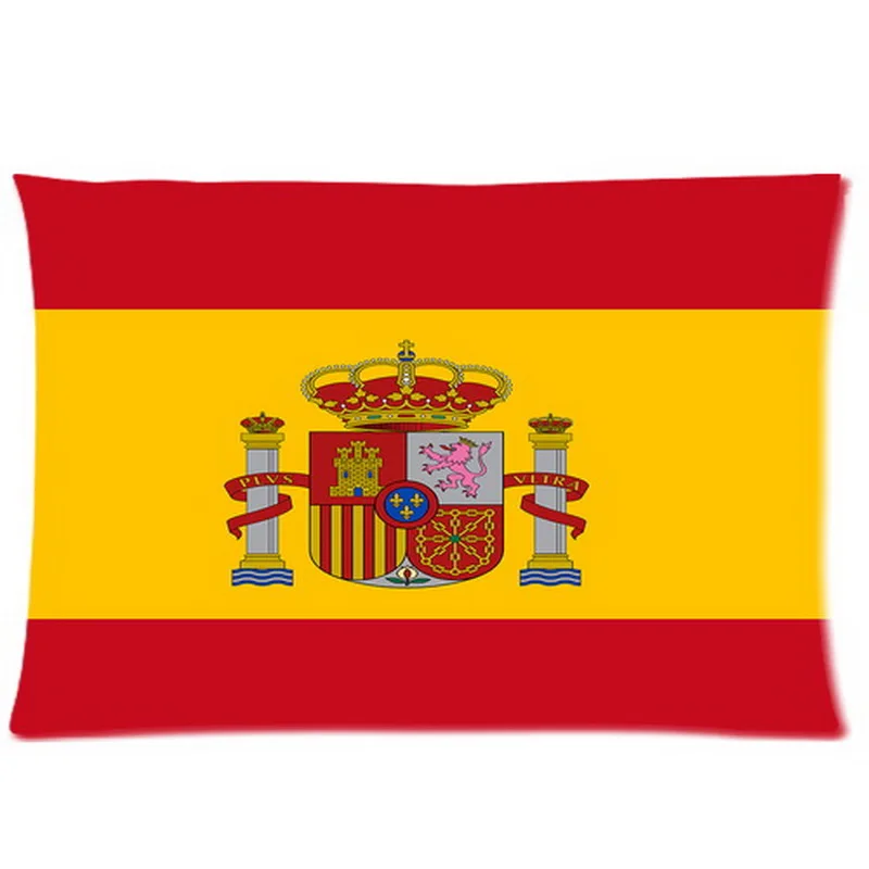 Custom spain flag Pillowcase Rectangle Printable Pillow Cover Zippered