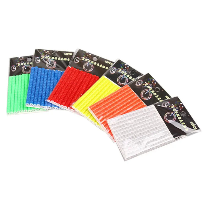 

24pcs Cycling Bike Wheel Spoke Reflector Clips Reflective Warning Strip Tube Q1029*20