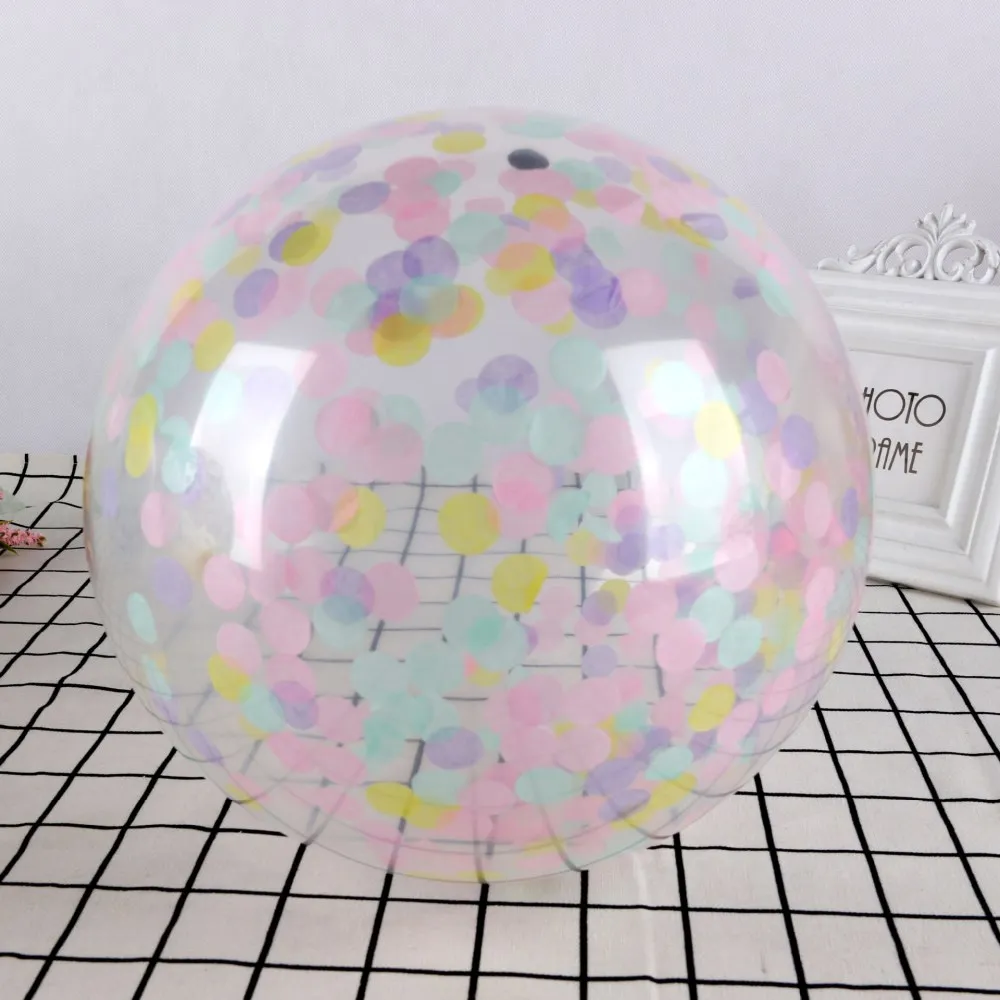 5Pcs 12" Mix Paper Confetti Balloons Clear Ballons Wedding Party Decoration Kid Children Birthday Party Supplies Air Ballon Toys - Цвет: 4