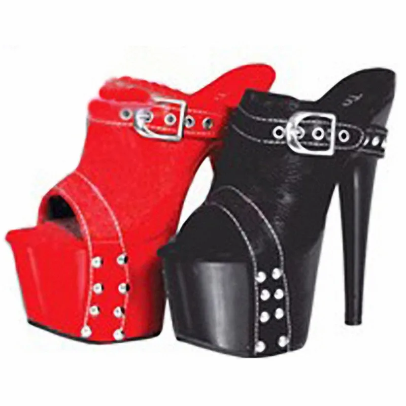 Women's Platform Shoes 17cm Ultra High Heels Slippers 7 Inch Hand Made High Heel Dance Shoes