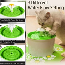 Automatic Cat Dog Pet Water Fountain Pet Bowl Cat Drinking Flower Water Dispenser Petsafe Drink with Filters Pet Water Fountain