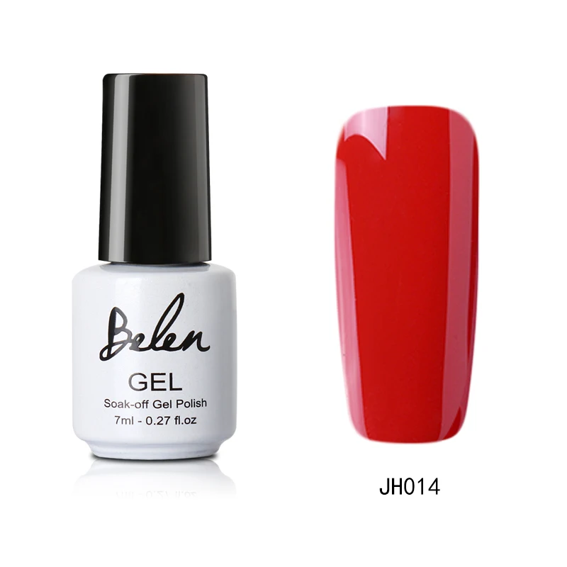 Belen, 7 мл, винно-красная серия, 36 цветов, Гель-лак для ногтей, замачиваемый, долговечный, профессиональный, УФ, светодиодный лак для ногтей, Гель-лак, базовый топ - Цвет: JH014