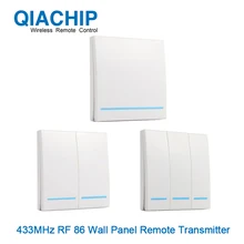 QIACHIP 433 МГц Универсальный беспроводной пульт дистанционного управления 86 настенная панель радиочастотный передатчик приемник 1 2 3 Кнопка для дома светильник