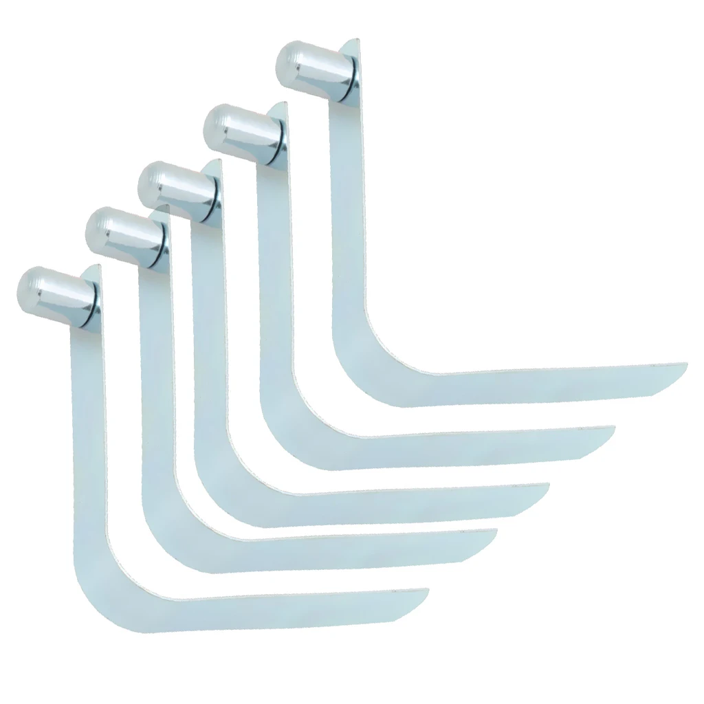 5pcs 9mm Stainless Steel Kayak Paddle Spring Clips Tent Pole Clips Snap Button Clip Pin Silver