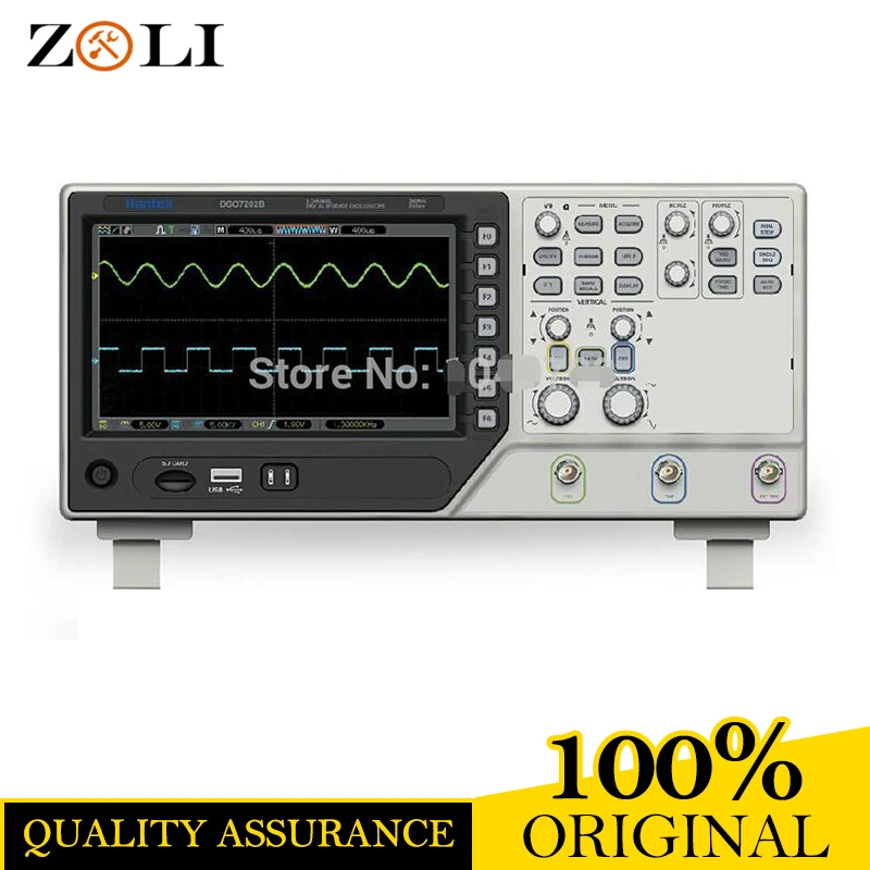 

Hantek DSO7202B Digital Storage Oscilloscope 2Gsa/s Real Sample Rate 2 Channels 200MHz Bandwidth 64K Memory Depth DHL Free Ship
