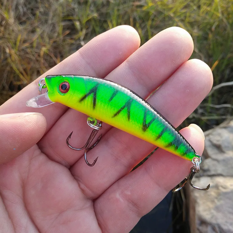Sealurer Brand Lifelike Minnow Fishing Lure 7CM 8.5G 6 Hooks Fish Wobbler Tackle Crankbait