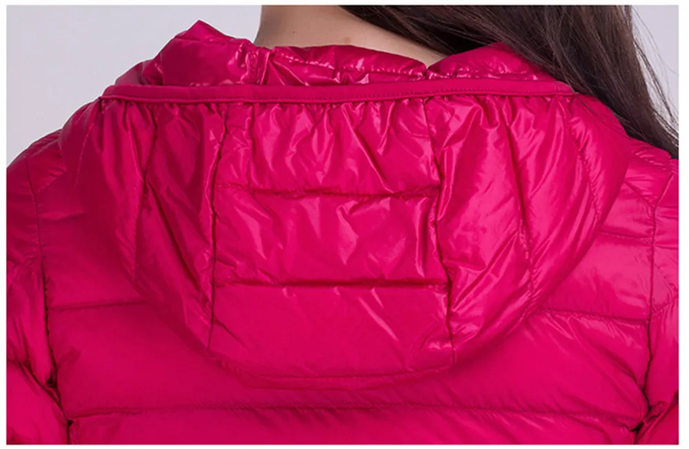 Winter Women Coat 2017 Hooded 90% White Warm Duck Down Jacket Ultralight Portable Slim Down Coat Female Winter Jackets Parkas (6)