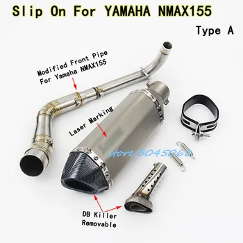 

NMAX155 Motorcycle Exhaust Slip-On Full System Modified Front Middle Link Pipe Laser Muffler Stciker For YAMAHA NMAX 155 NMAX125