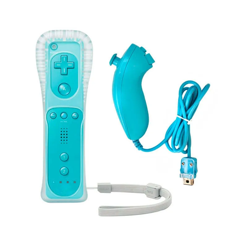 Новый Беспроводной пульт дистанционного управления Nunchuk контроллер для nintendo wii с MOTION PLUS защитный силиконовый чехол W/B/P геймпады