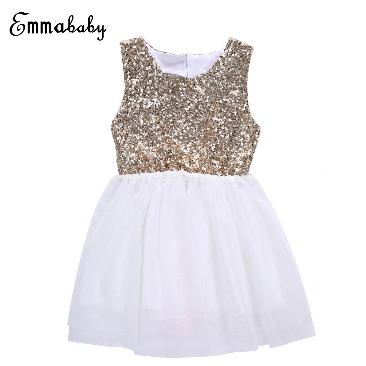 

Kids Baby Girl Dress Clothes Sequins Princess Flower Girl Dress Bowknot Backless Party Gown Dresses 3-9Y