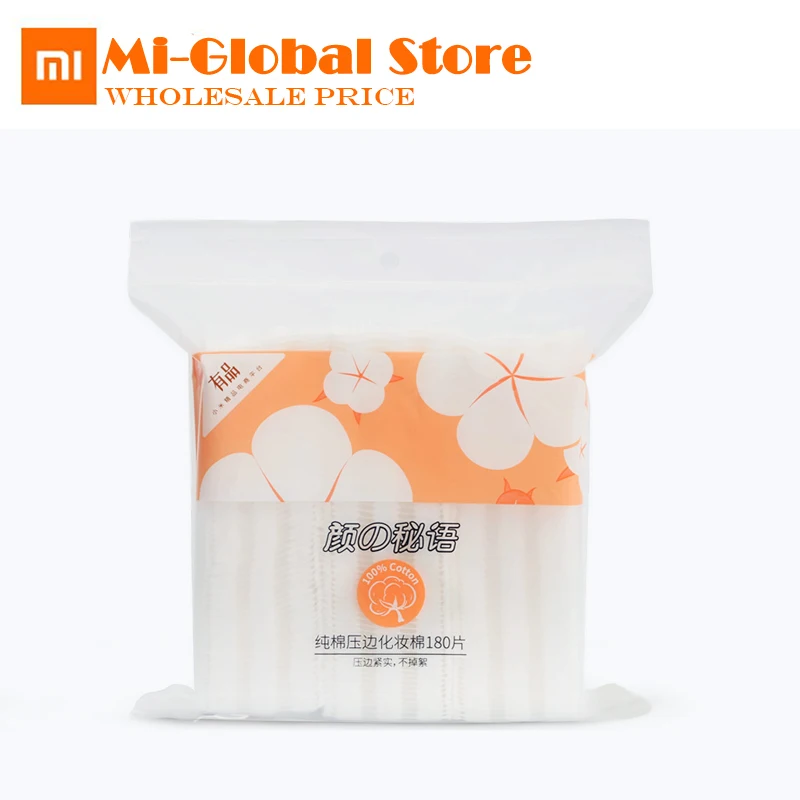 

new xiaomi makeup cotton 180 pieces Skin-friendly facial cleaning paper wipe skin care makeup essentials best price high quality