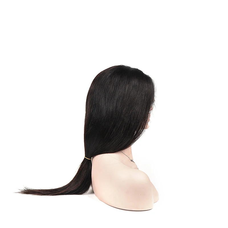 360 парик из натуральных волос на шнурках для женщин, предварительно сорванный с детскими волосами, отбеленные узлы