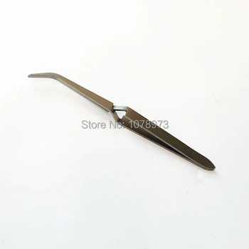 

Free Shipping Gem Tweezers Jewelry Making Tools 10pcs/lot Straight Stainless Steel Cross-Lock Tweezer