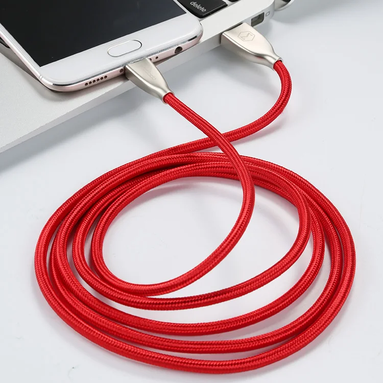 Mcdodo Micro USB кабель 4A быстрая вспышка зарядка VOOC для OPPO R15 R11 R11s plus R17 кабель для передачи данных Шнур зарядное устройство для Xiaomi Android Micro - Цвет: Red