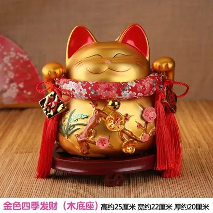 Популярный новейший счастливый кот украшения Lucky Cat Большая японская керамика Lucky кошка, поросенок Банк открытый в творческих подарках - Цвет: 3