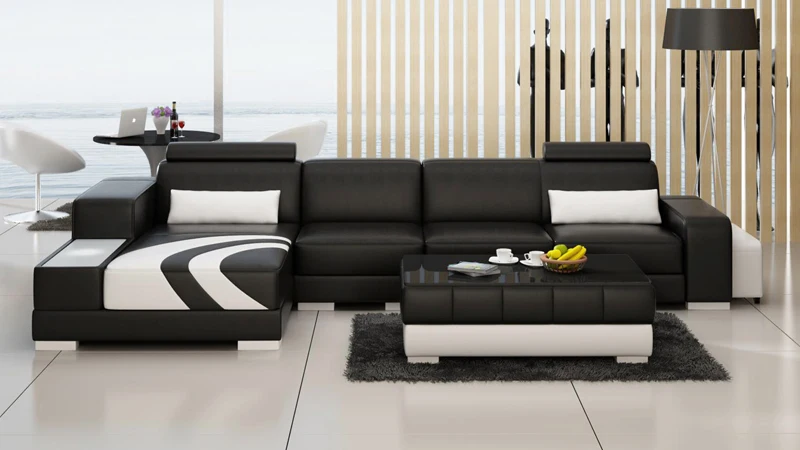 Sofá moderno de cuero para sala de estar sofá reclinable