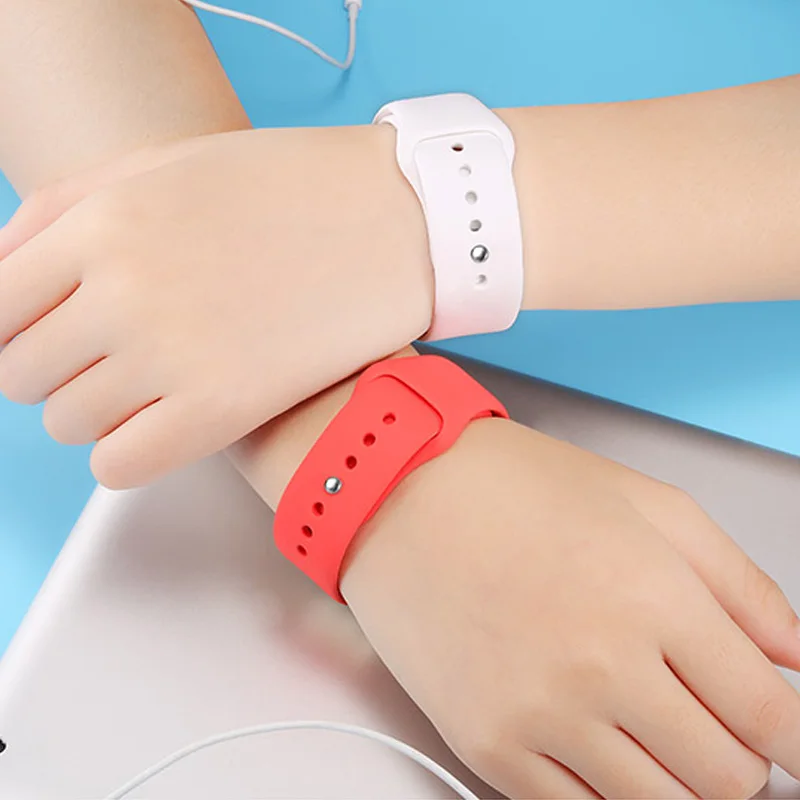 

Soft Silicone Replacement Sport Band For Apple Watch Series 1/2/3 42mm 38mm Wrist Bracelet Strap for smart watch